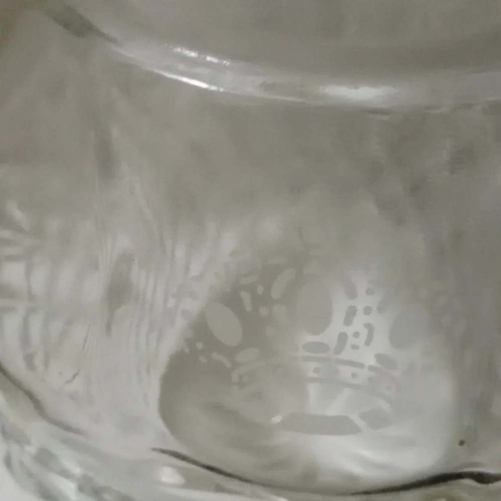 vintage Elegant Clear Glass Crown Royal Decanter